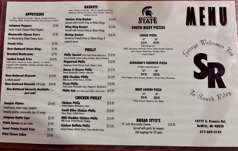 South Riley Grocery, Tavern & Grill Menu image 3